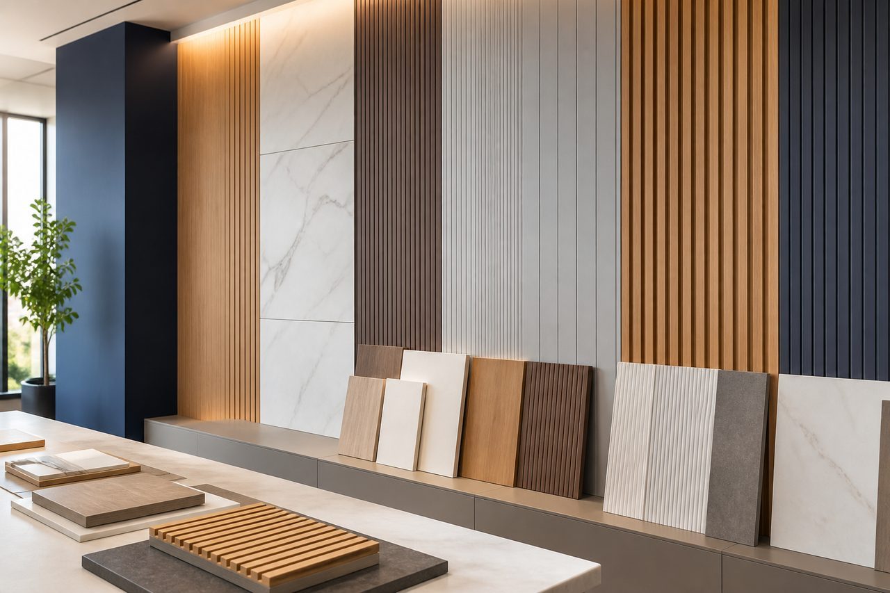 Premium boards, wall panels and louver materials